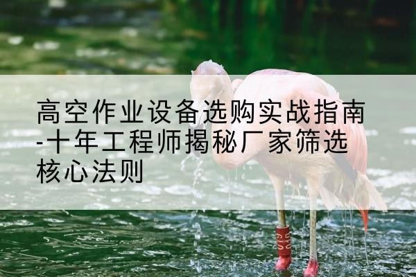 临汾剪叉式升降机厂家-高空作业设备选购实战指南-十年工程师揭秘厂家筛选核心法则